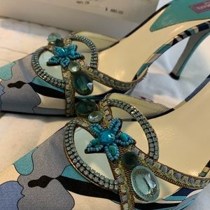 Emilio Pucci Jeweled Heels